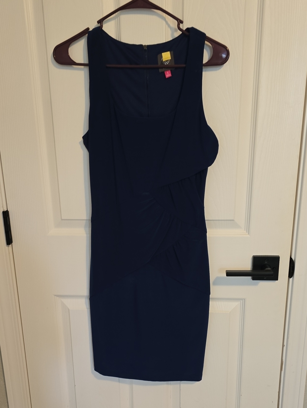 Vince Camuto Navy Sleeveless Sheath Dress